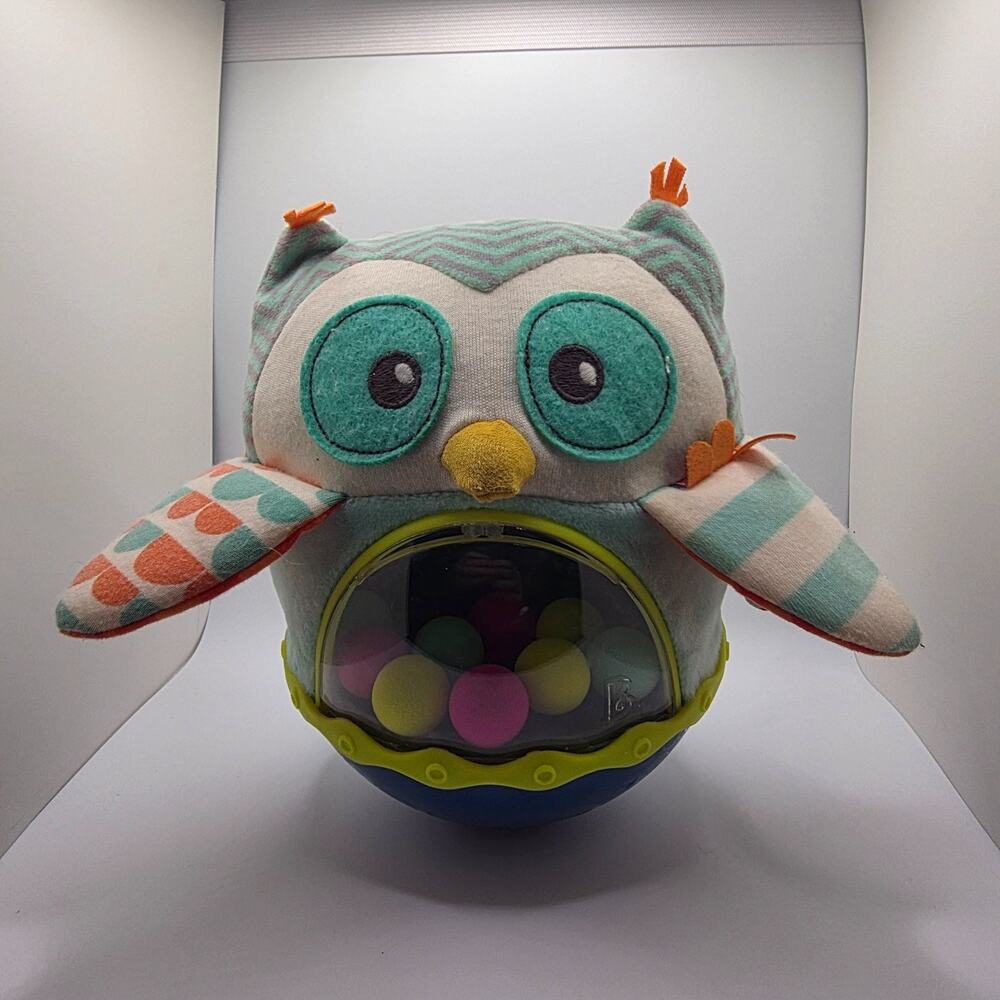 B. toys "Owl Be Back" Roly-Poly Baby Toy WORKING